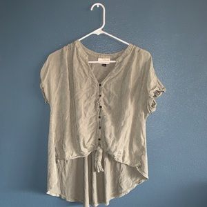 tie bottom short sleeve